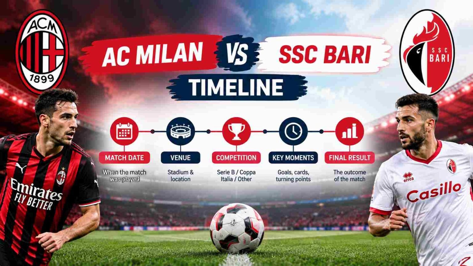 AC Milan vs SSC Bari Timeline