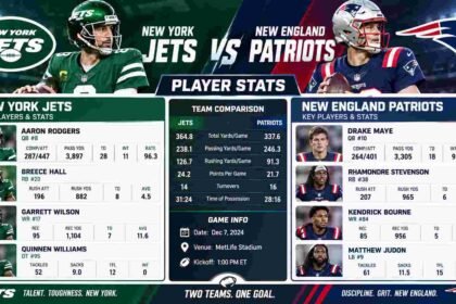 new york jets vs new england patriots match player stats